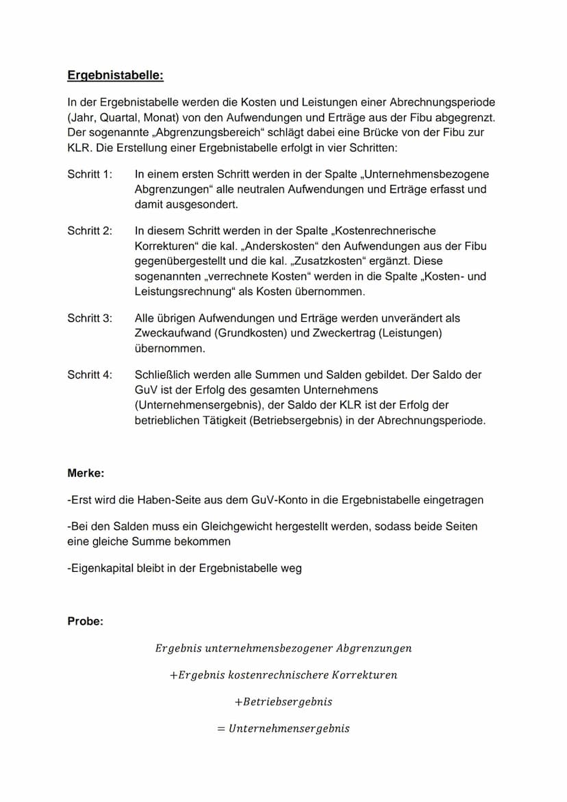 Lernzettel Praxis
Abgrenzung Fibu und KLR:
In der Finanzbuchhaltung (Fibu) werden alle sogenannten Geschäftsfälle (Ein- und
Verkäufe, Zahlun