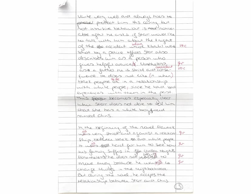 E2-PK2-Growing up - 1. Klausur 14.03.2023 - Name: Bea Akut
fiku
10 P.
13
8
(60%) -> Mark:
Content:
Tasks:
1. Write a characterization of Mav