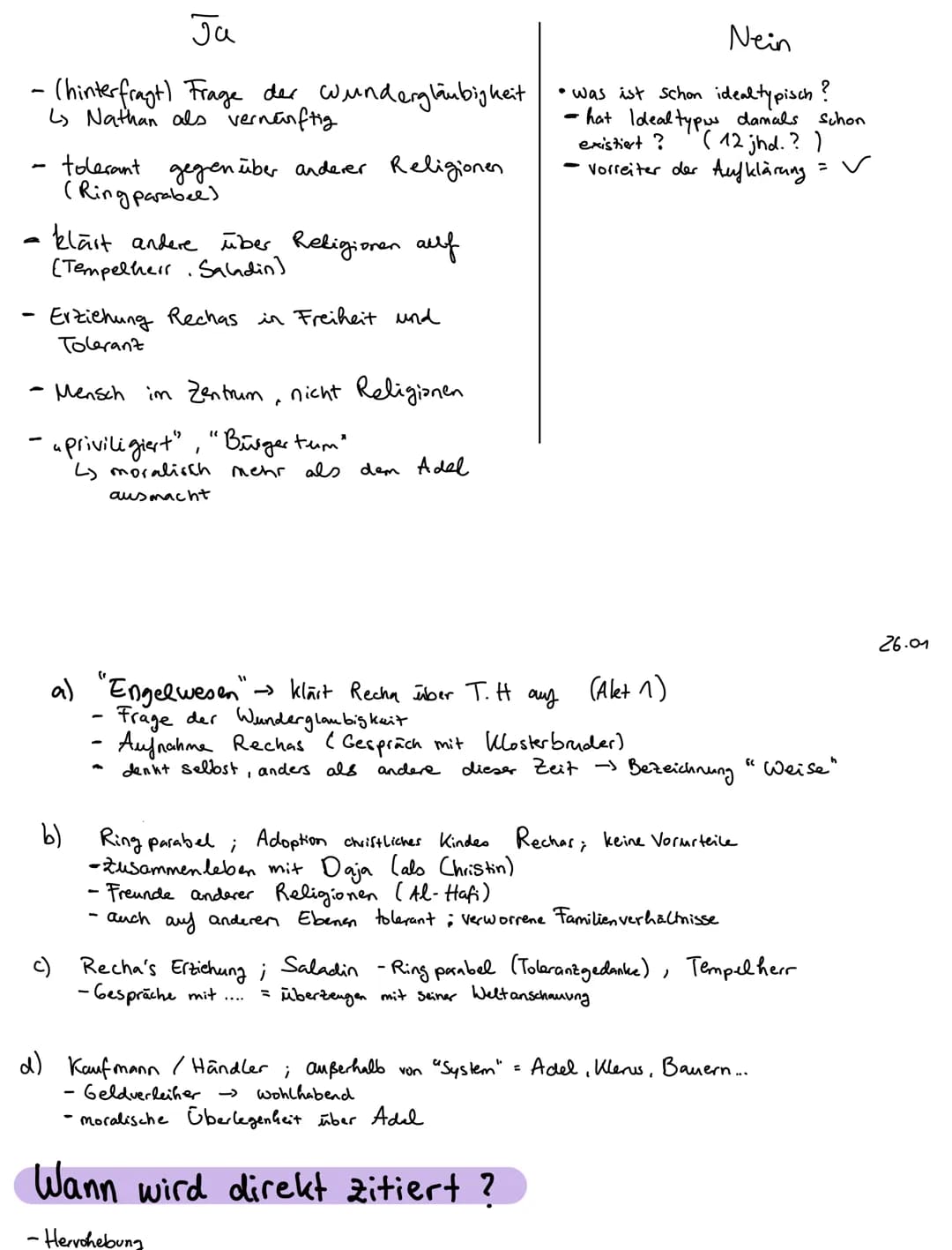 Nathan der Weise: Charakterisierung, Zusammenfassung und Figurenkonstellation