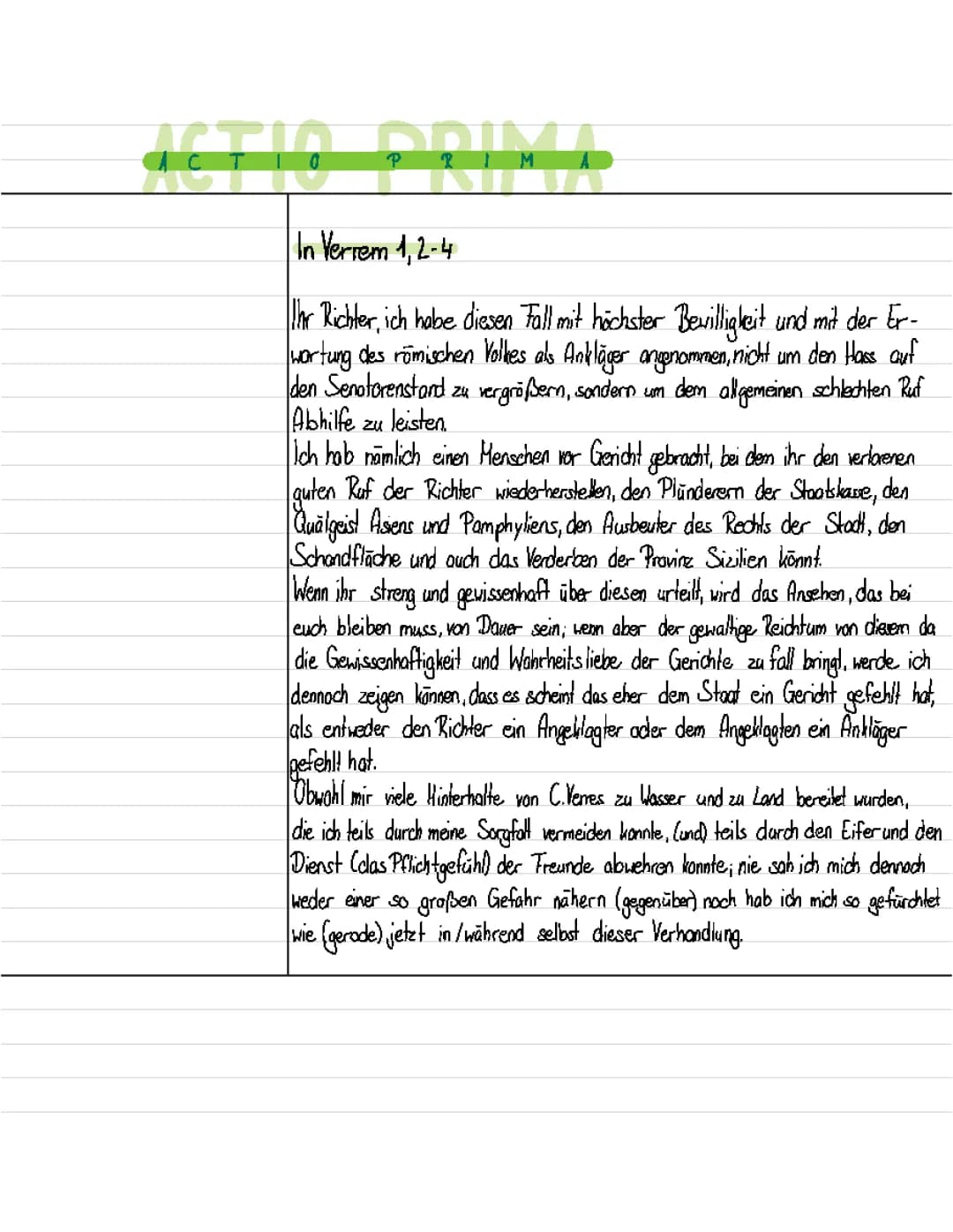 Cicero In Verrem Übersetzung für Kinder – In Verrem 1, 2-4