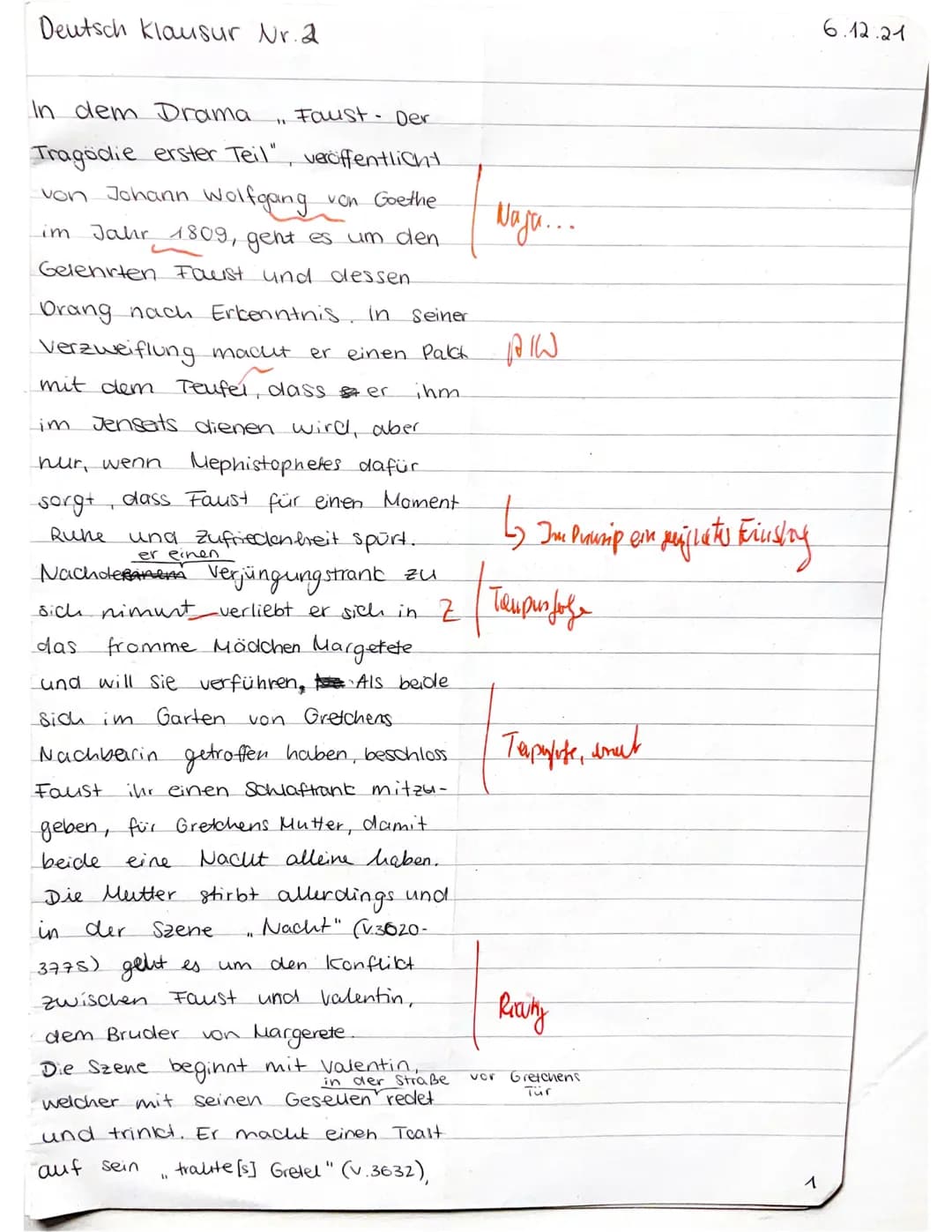Kurs
06.12.2021
12
DE
2 (eN),
2021/22,
1.
Semester
Klausur Nr. 1
Die Literatur des 18. Jahrhunderts - von der Aufklärung zur Romantik
Dramen