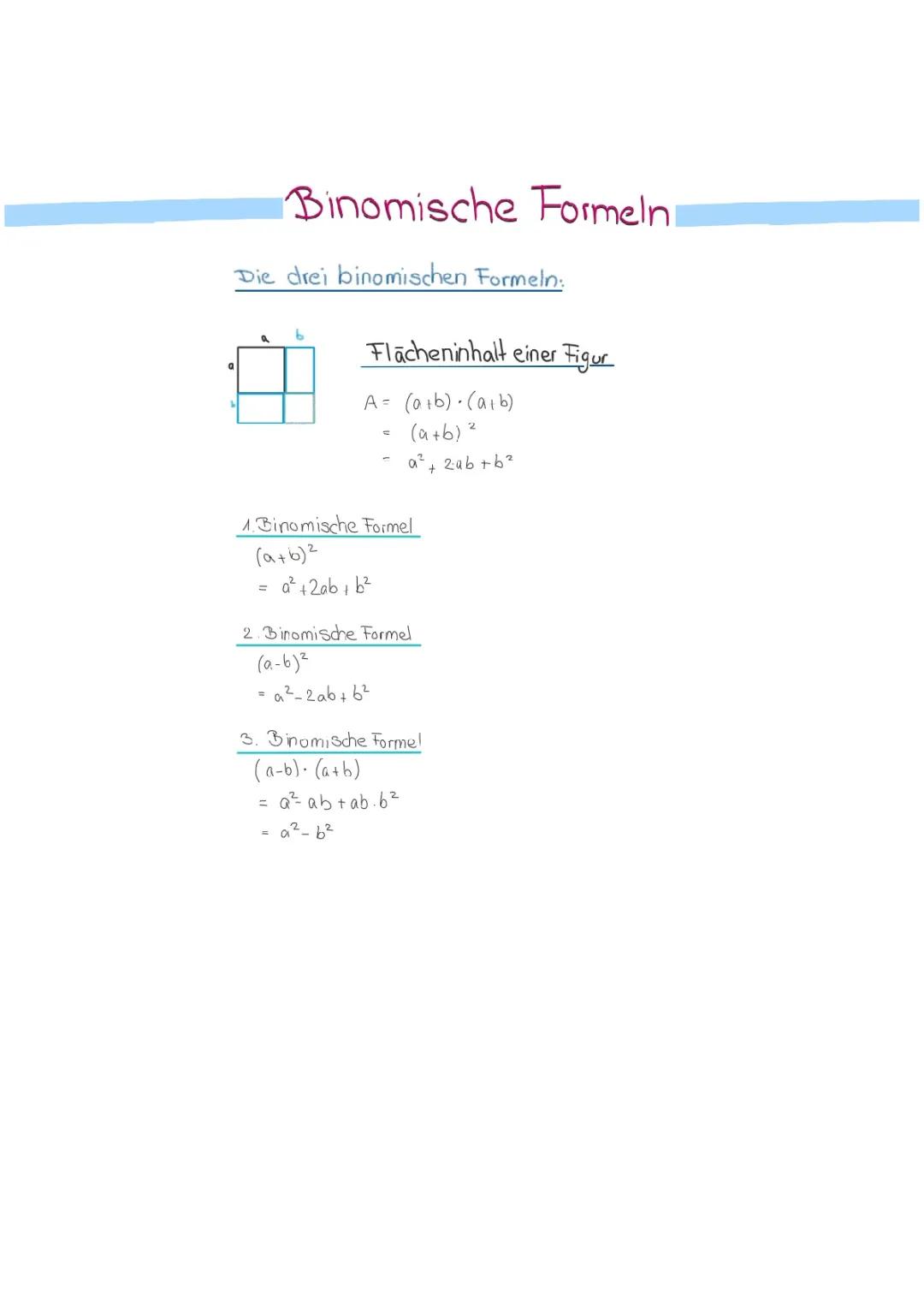 Binomische Formeln