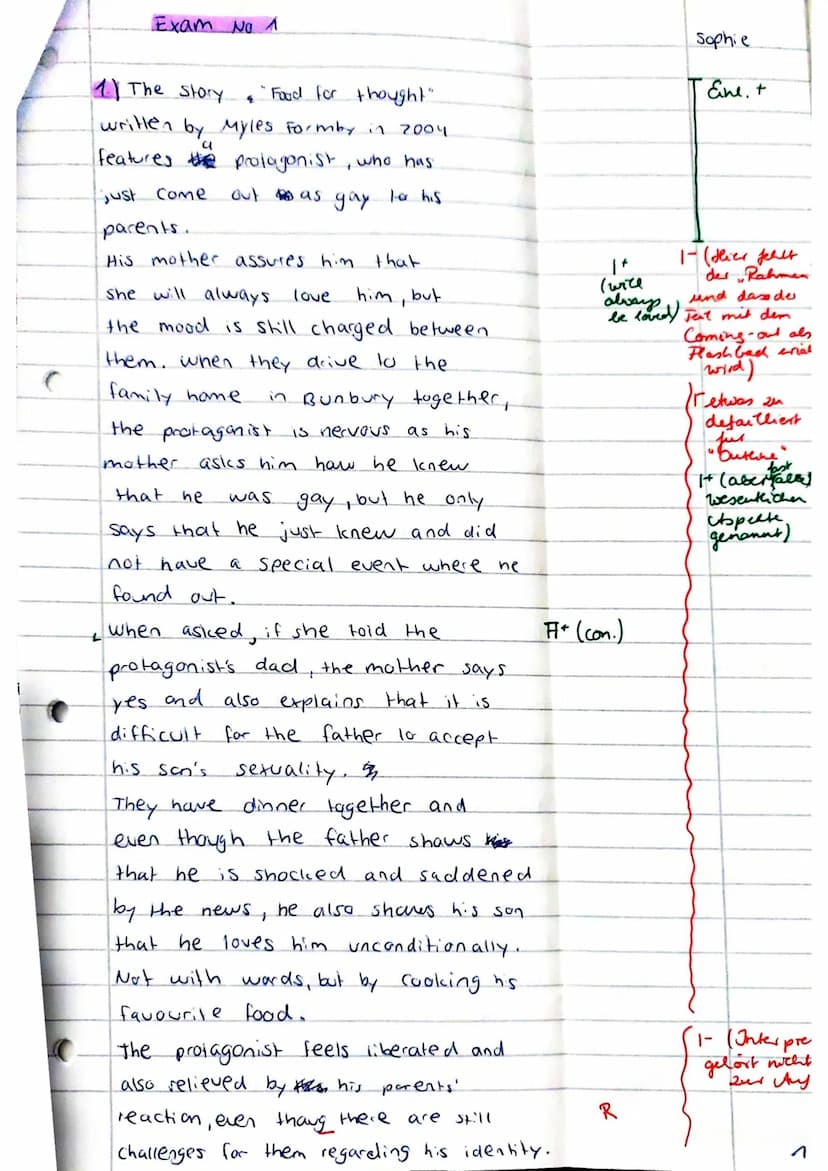 En22 (Hz)
Sophie
Food for thought
by MYLES FORMBY (2004)
15
35
Exam No 1 (Boy Erased)
Walking through the park on my way to work, I pause to
