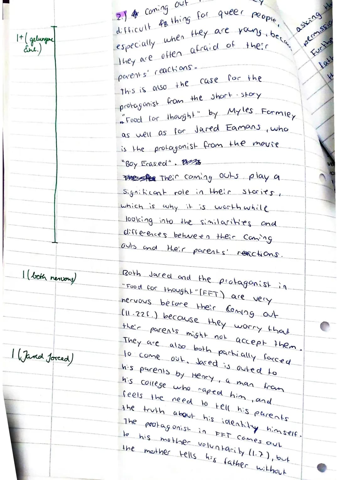 En22 (Hz)
Sophie
Food for thought
by MYLES FORMBY (2004)
15
35
Exam No 1 (Boy Erased)
Walking through the park on my way to work, I pause to