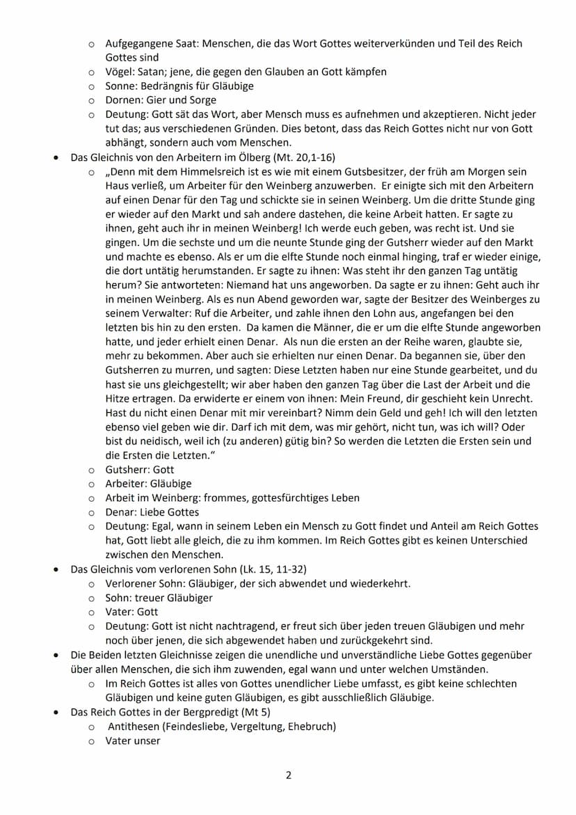 Reich-Gottes-Verkündigung-Jesu
●
O
O
Reich Gottes ist kein Ort, sondern ein Weg, der sich ständig ändert.
Jesus fordert auf den Weg mitzugeh