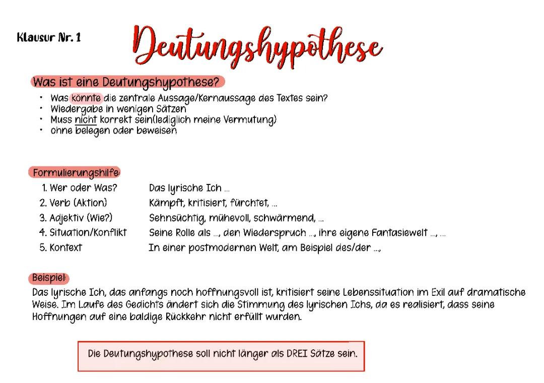 Deutungshypothese einfach erklärt: Beispiele und Tipps