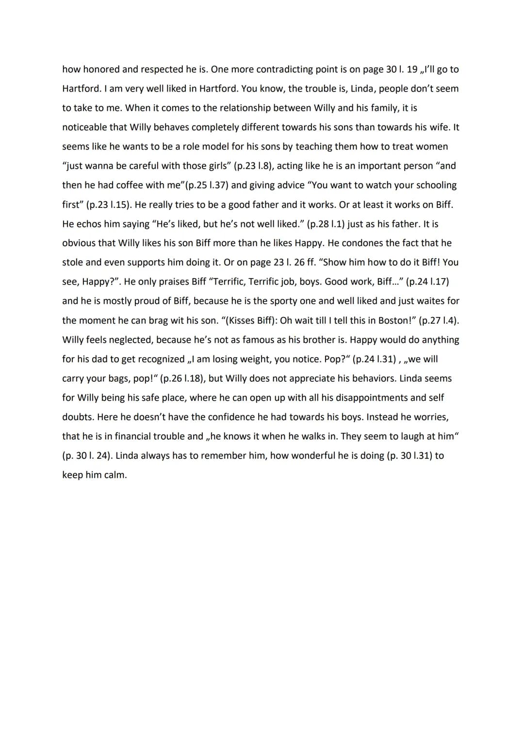 Analysis: Willys relationship and his self image vs. reality
18.11.20
In sections 3 to 5 from act 1 of ,,Death of a Salesman" by Arthur Mill