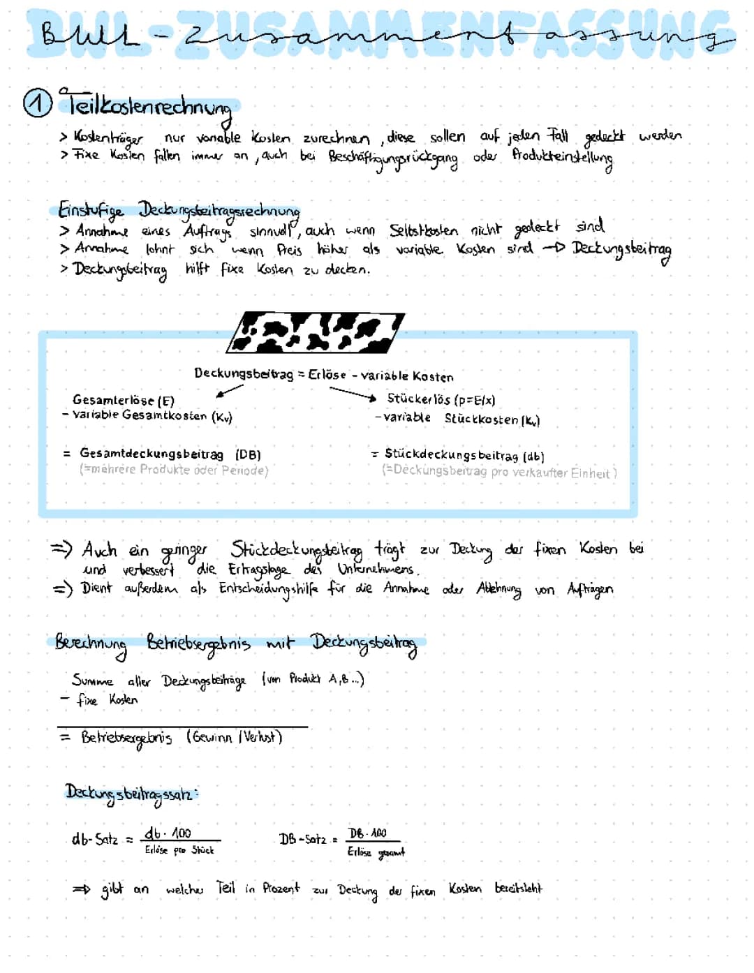 Teilkostenrechnung 