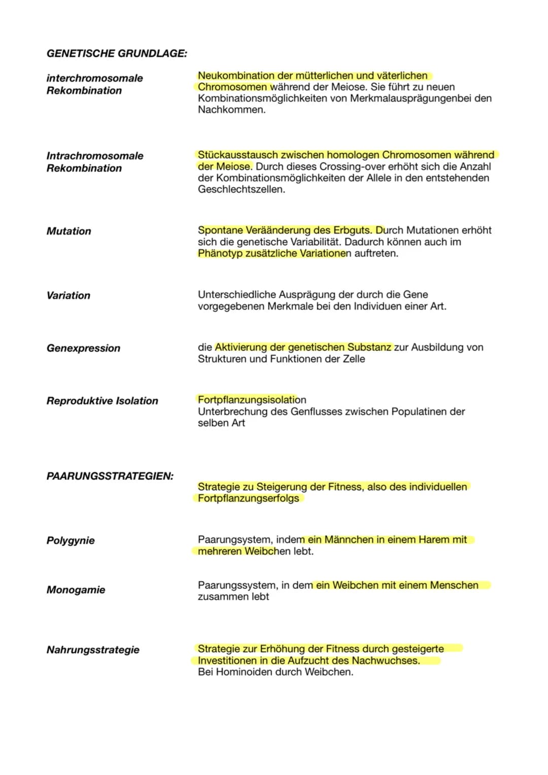 Glossar Evolution
Artdefintionen:
Biologische Art
Morphologische Art
Phylogenetische Art
Taxon
Fitness
Evolutionäre Fitness
Phylogenetische 