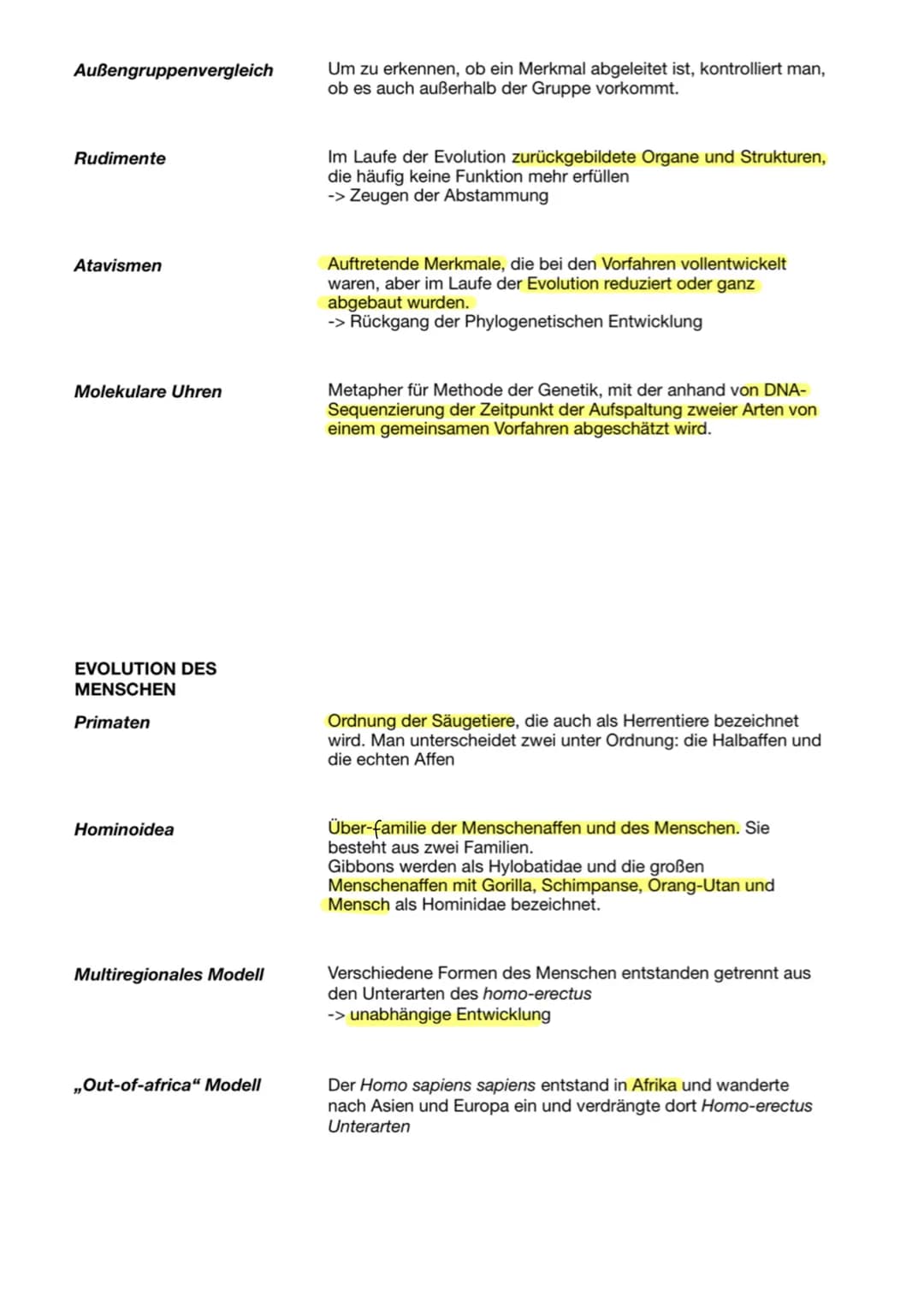 Glossar Evolution
Artdefintionen:
Biologische Art
Morphologische Art
Phylogenetische Art
Taxon
Fitness
Evolutionäre Fitness
Phylogenetische 