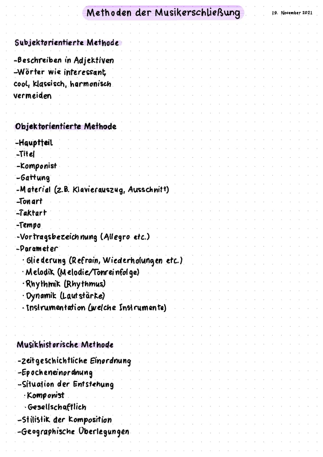 Methoden der Musikerschließung