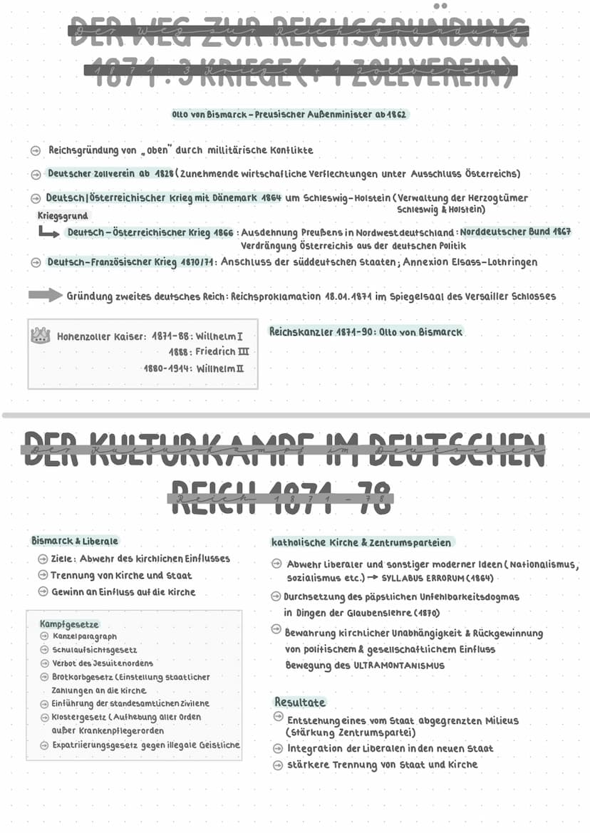 Geschichte
Abitur Geschichte 2021 ER WEG ZUR REICHISCRUNDUNG
4074.9 KRIEGE ( + 1 ZVLEVEREN
ALLUPAPI
Reichsgründung von oben" durch millitäri