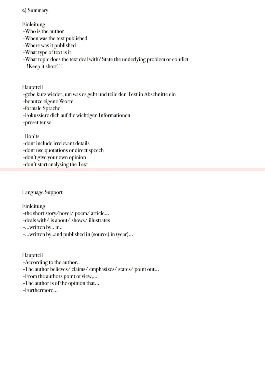 Comment & Summary
1) Comment
Einleitung
-Referring to the question if... there are various arguments
and positions. I will try to focus on b