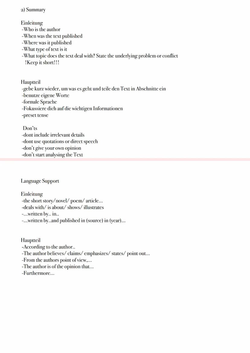 Comment & Summary
1) Comment
Einleitung
-Referring to the question if... there are various arguments
and positions. I will try to focus on b