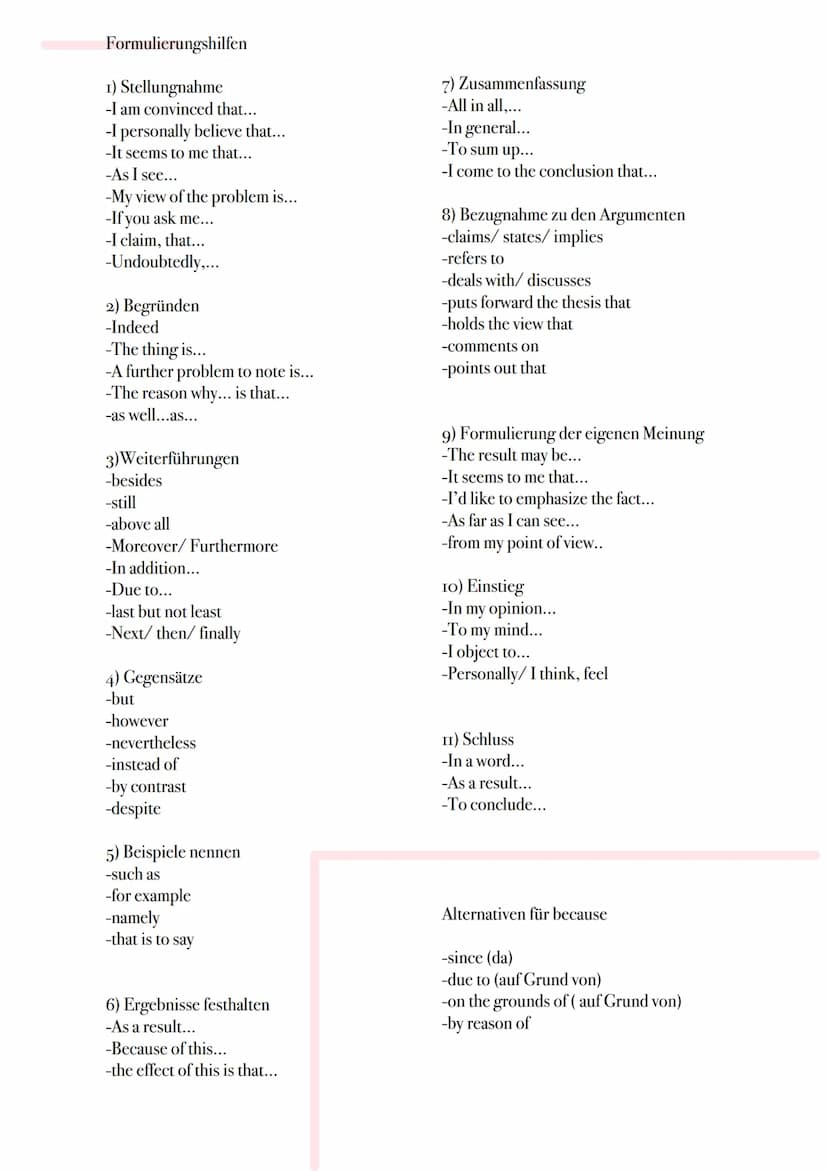 Comment & Summary
1) Comment
Einleitung
-Referring to the question if... there are various arguments
and positions. I will try to focus on b