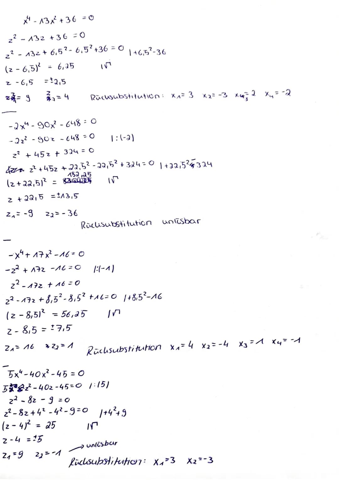 - 2х4 +34x2- 32 = 0
-2₂² +34z - 32
X^ = 16
2² - 172 + 16 = 0
2² - 172 + 8,5² - 8,5² +16=0 / +8,5 ² - 16
(2-8,5)² = 56,25 15
2-8,5 = ± 7,5
X₁