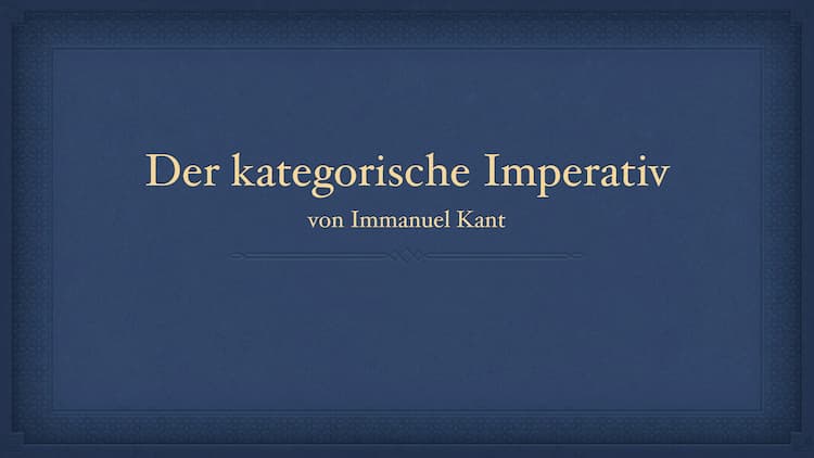 Know Kant - der kategorischer imperativ thumbnail