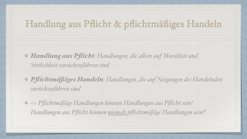 Der kategorische Imperativ
von Immanuel Kant Immanuel Kant
* Geboren: 22.04.1724 in Preußen
Gestorben: 12.02.1804
Deutscher Philosoph der Au