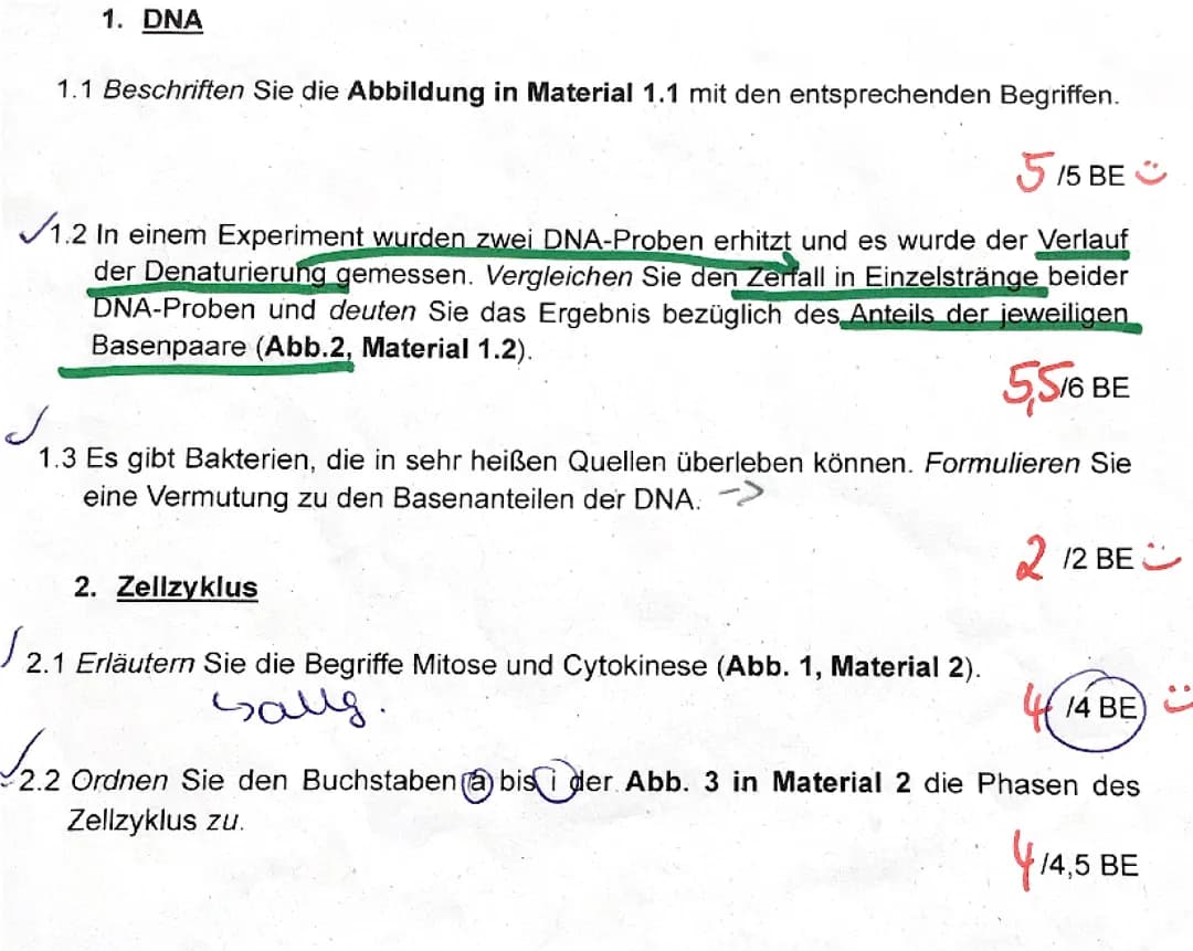 Biologie LK Klausur 1 Q1 Genetik 