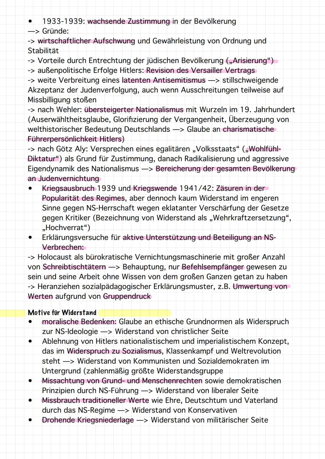 Stufen abweichenden verhalten im Dritten Reich"
generelle kritik
am System
●
●
Anpassung, Unterstützung und
Widerstand
●
Nonkonformität
●
pr