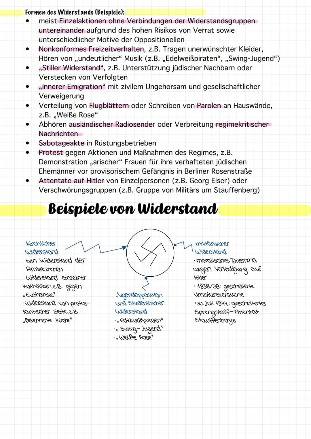 Stufen abweichenden verhalten im Dritten Reich"
generelle kritik
am System
●
●
Anpassung, Unterstützung und
Widerstand
●
Nonkonformität
●
pr