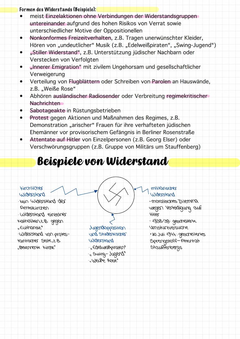 Stufen abweichenden verhalten im Dritten Reich"
generelle kritik
am System
●
●
Anpassung, Unterstützung und
Widerstand
●
Nonkonformität
●
pr