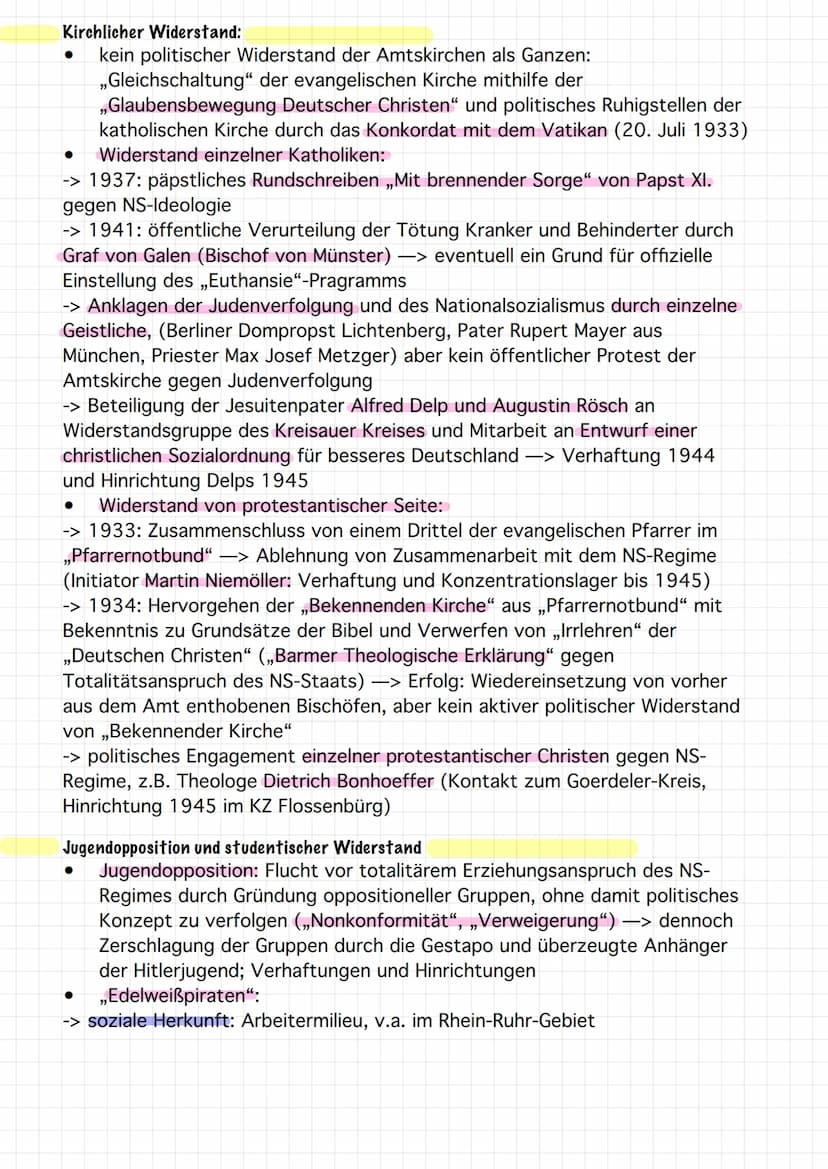 Stufen abweichenden verhalten im Dritten Reich"
generelle kritik
am System
●
●
Anpassung, Unterstützung und
Widerstand
●
Nonkonformität
●
pr