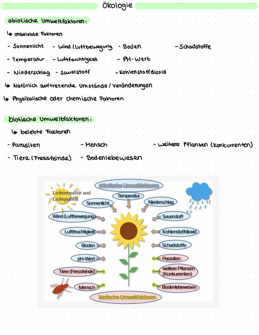 Ökologie
Definition:
Ökologie = Oikos und logos (griechisch) für Hows / Umwelt und Lehre
→Ökologie ist die Lehre vom Houshalt der Natur und 