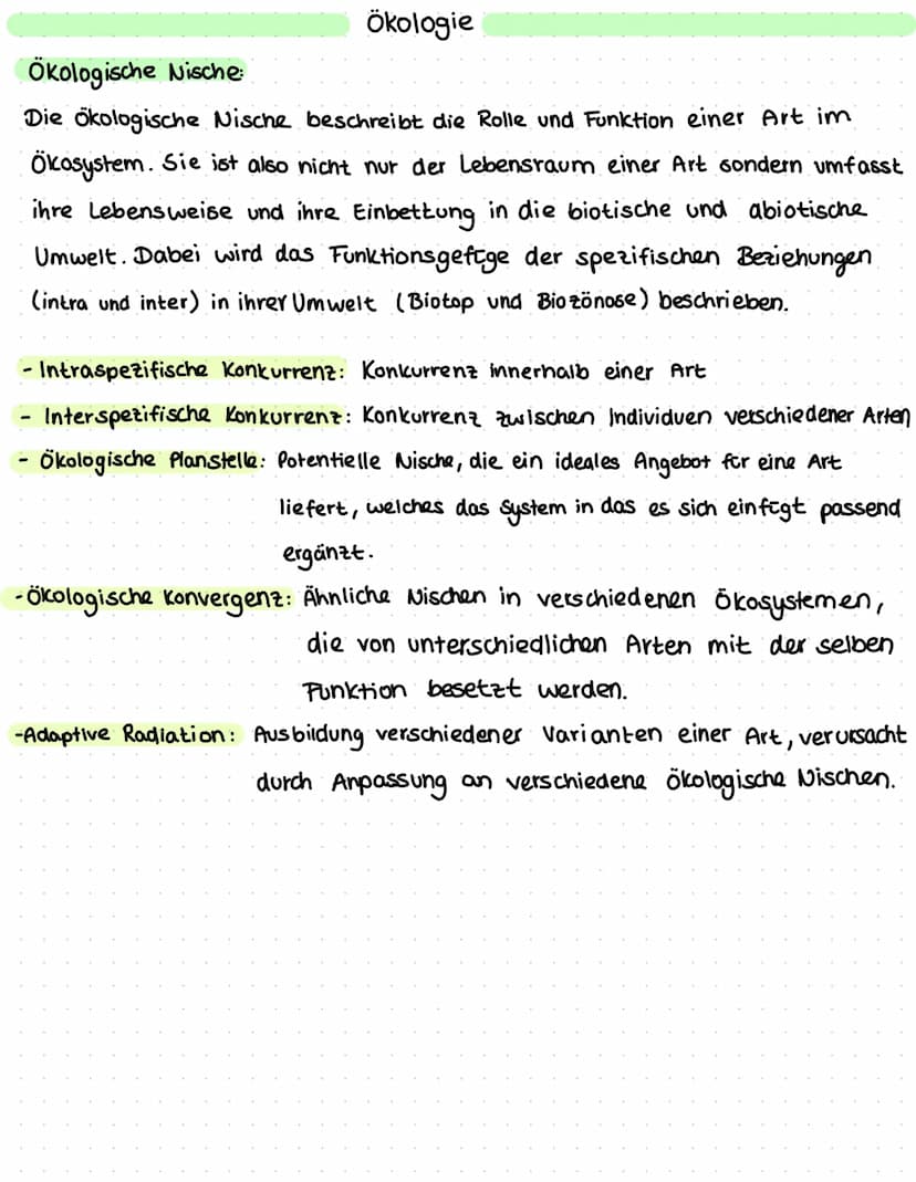 Ökologie
Definition:
Ökologie = Oikos und logos (griechisch) für Hows / Umwelt und Lehre
→Ökologie ist die Lehre vom Houshalt der Natur und 
