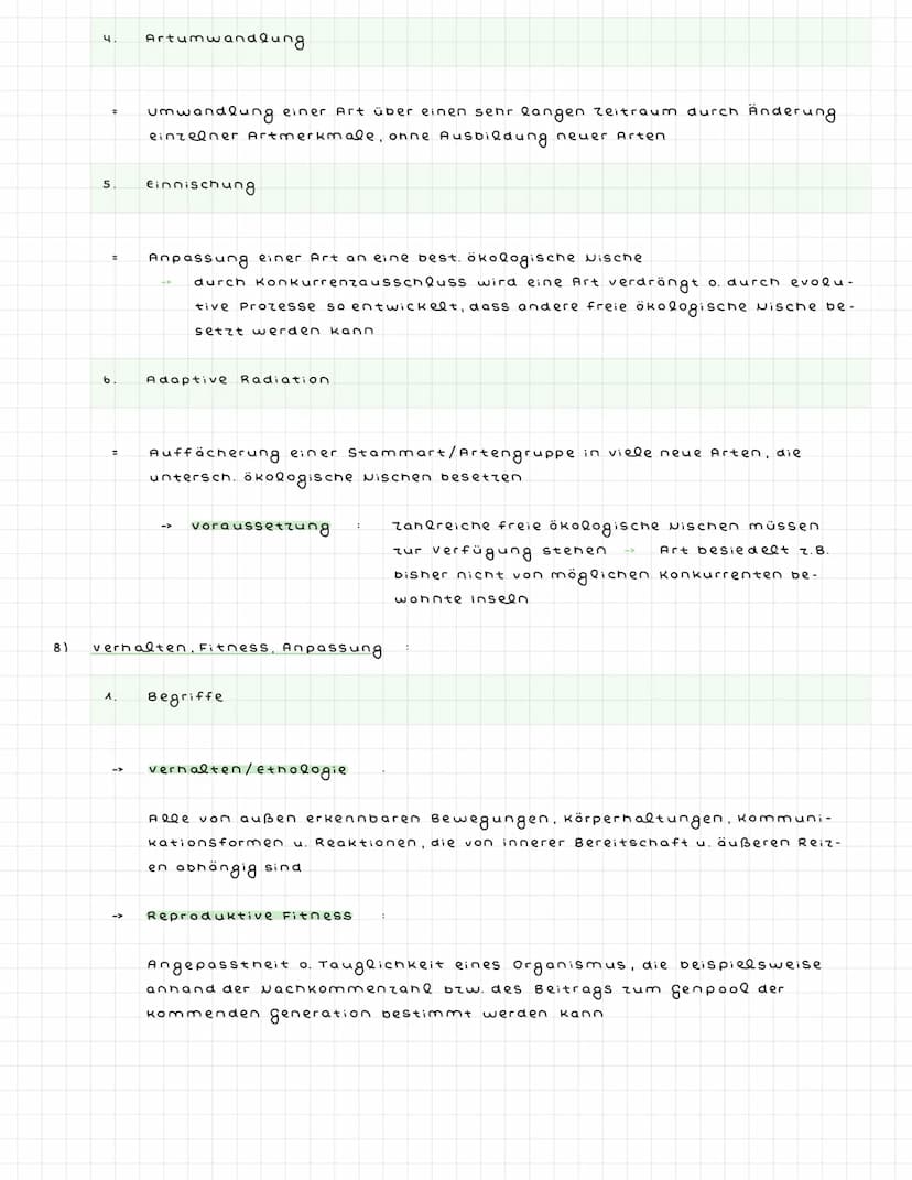 ^)
2)
Evolution
über die generationen hinweg ablaufende veränderung der erblichen Merk-
male v. Populationen
Vielfalt u. systematische Ordnu