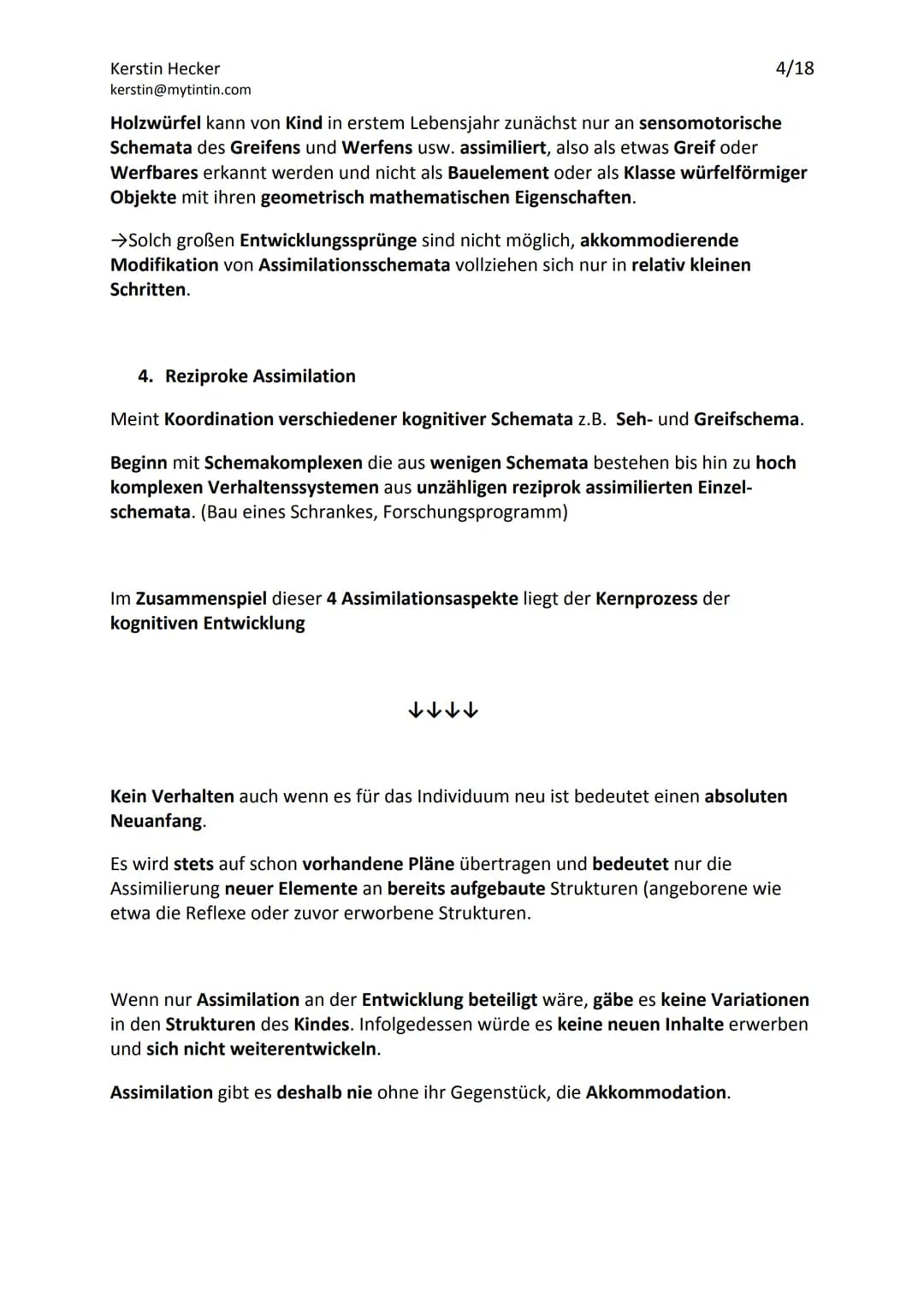 Jean Piagets Theorie der geistigen Entwicklung
Die Theorie Jean Piagets, geht davon aus, dass menschliche Erkenntnis durch aktives
Handeln u