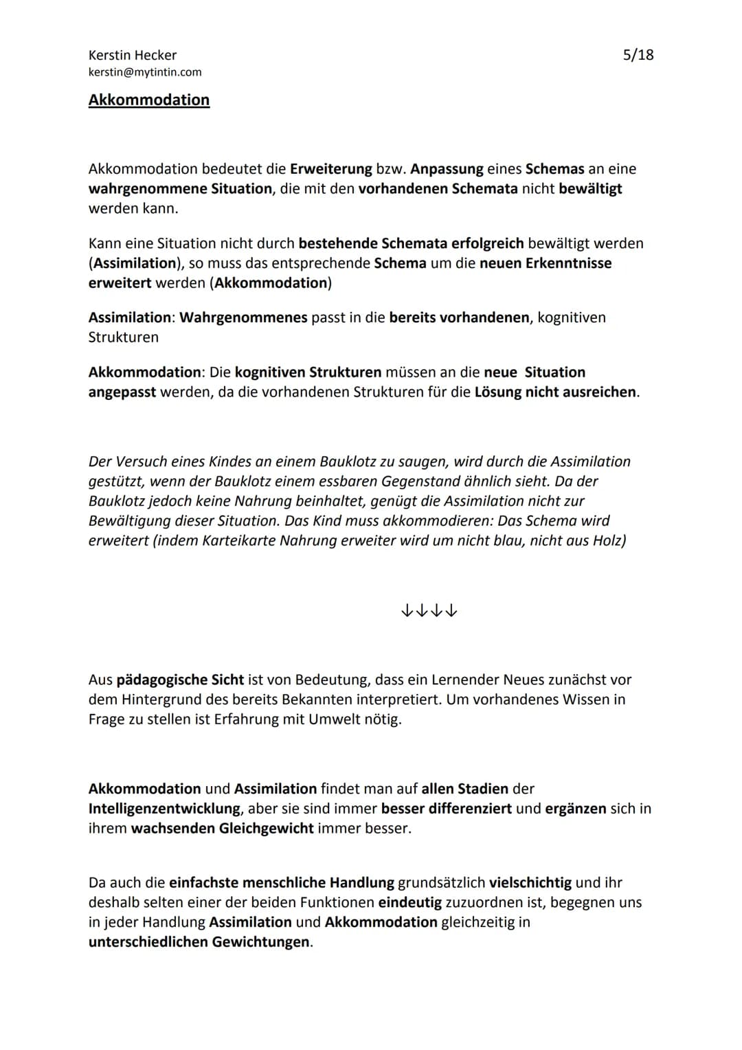 Jean Piagets Theorie der geistigen Entwicklung
Die Theorie Jean Piagets, geht davon aus, dass menschliche Erkenntnis durch aktives
Handeln u