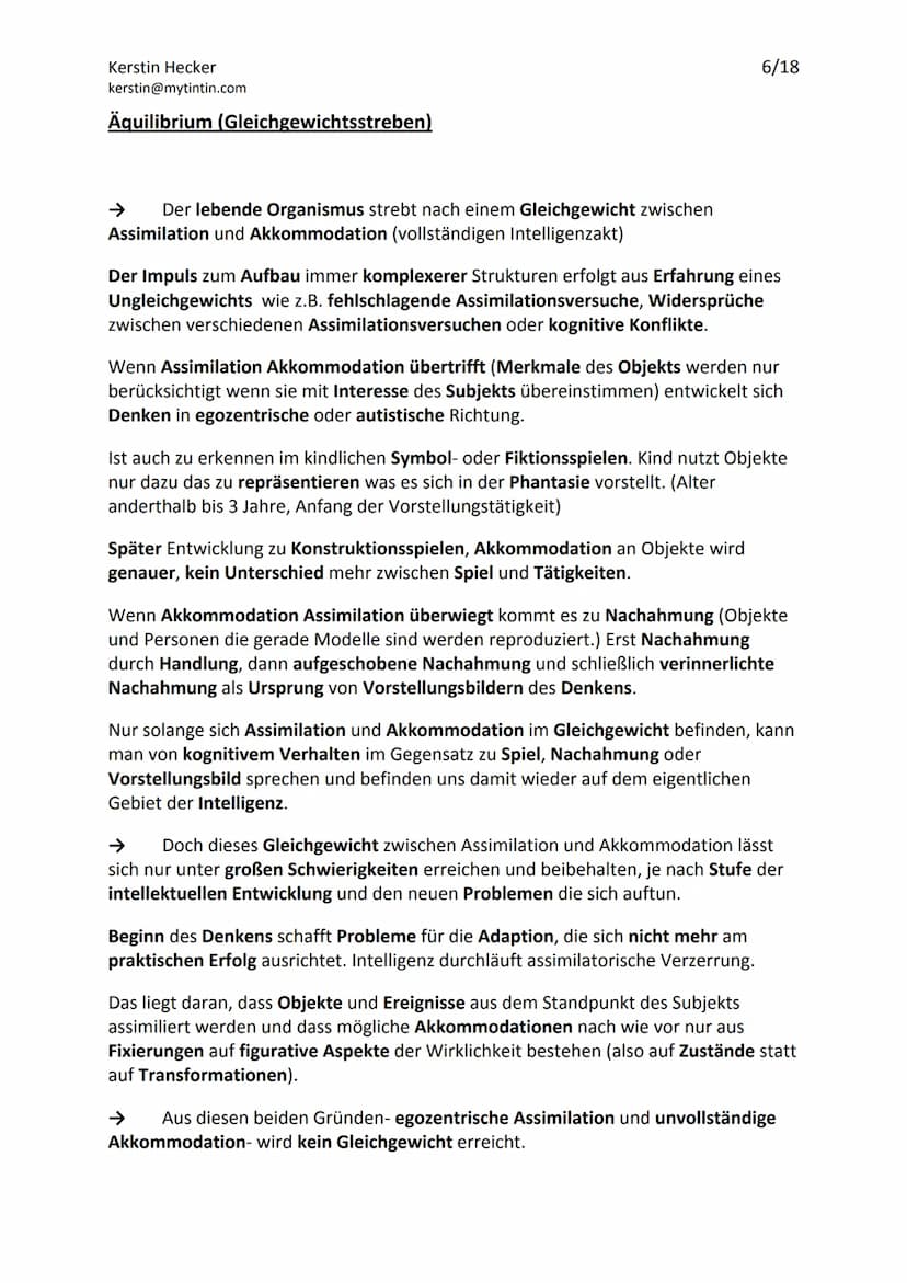 Jean Piagets Theorie der geistigen Entwicklung
Die Theorie Jean Piagets, geht davon aus, dass menschliche Erkenntnis durch aktives
Handeln u