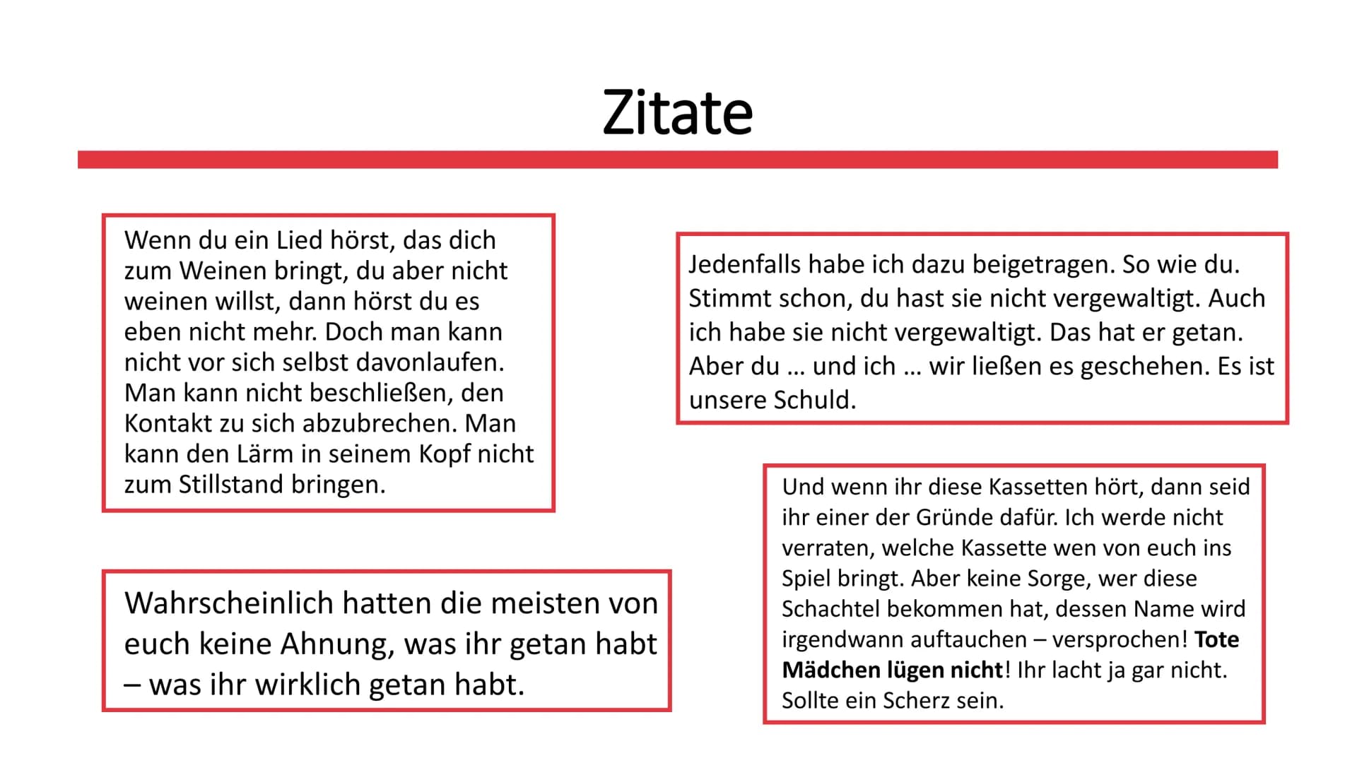 Tote Mädchen
lügen nicht
Von Jay Asher
JAY ASHER
TOTE
MÄDCHEN
111
LÜGEN
NICHT
cbt Allgemeines zum Buch
• Inhaltsangabe
Personen + Charakteri