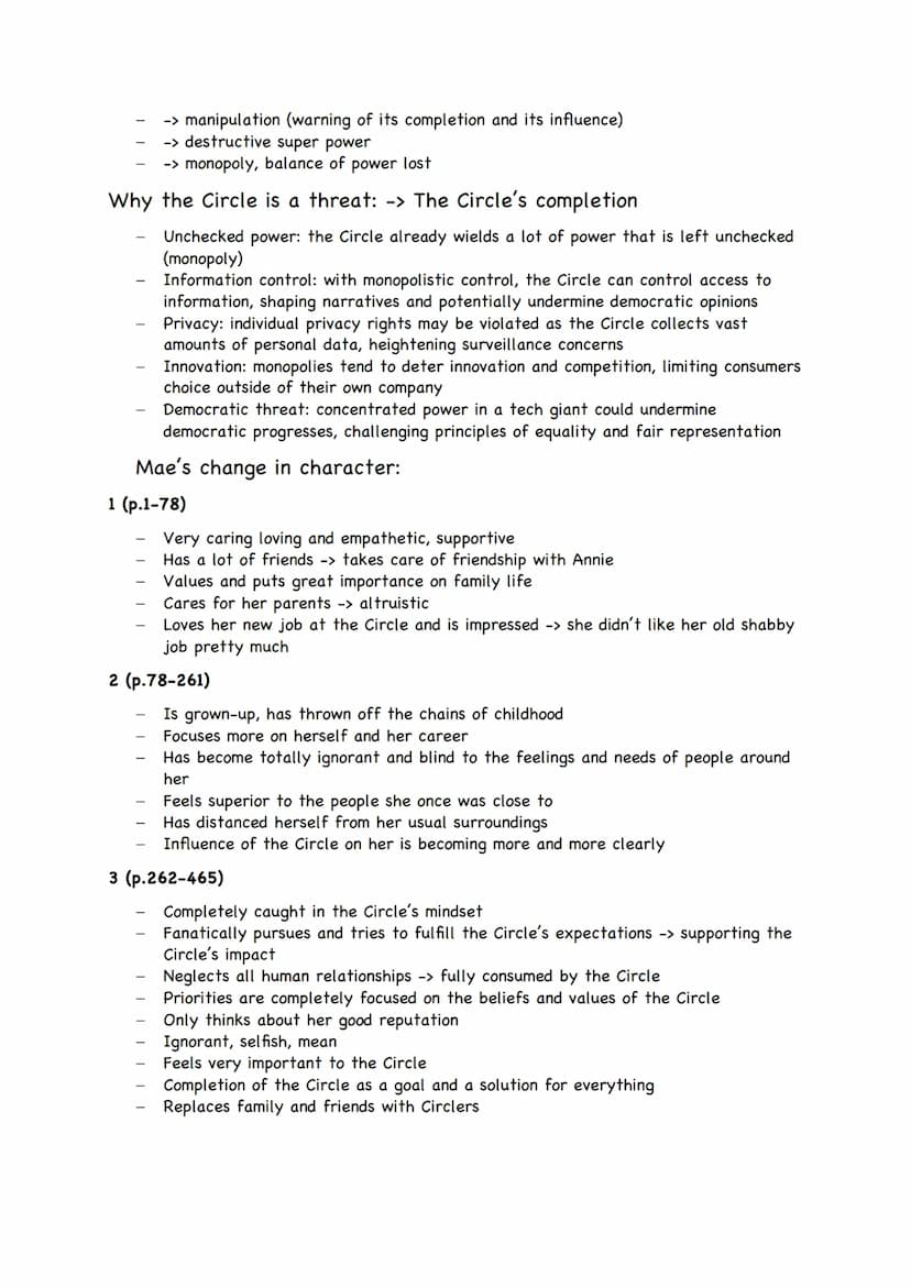 Summary:
|||
||||
Dave Eggers - The Circle - Q4
Mae Holland starts to work for the Circle in the Customer Experience
department > there she 