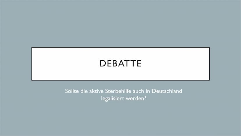 STERBEHILFE
Selbstbestimmung am Lebensende ●
●
●
●
●
●
GLIEDERUNG
Was ist Sterbehilfe?
Verschiedenen Formen der Sterbehilfe
Rechtslage in De