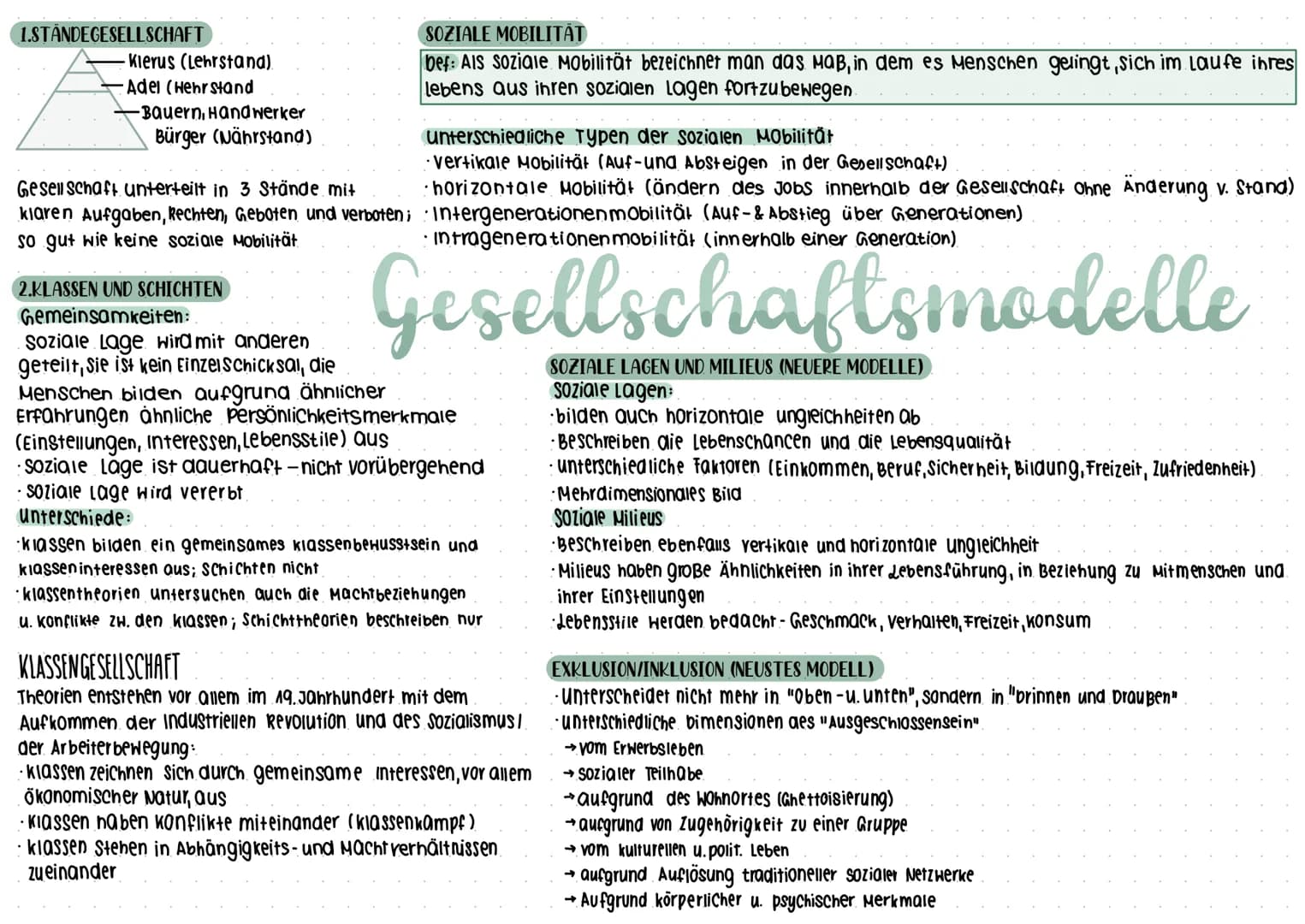 Def: Soziale ungleichheit beschreibt den zustand, wenn
Menschen aus gesellschaftlichen Gründen über
bestimmte Ressourcen oder Lebensbedingun