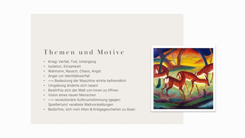 Expressionismus
Chiara, Fiona, Aynur, Ksenia 01 Begriffsklärung
02
03
04
Historischer Kontext
Zeitliche Einordnung
Themen und Motive
Inhalts