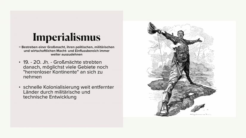 Ursachen und Charakter
des ersten Weltkriegs Ursachen des
ersten Weltkriegs
1. Imperialismus
2. Nationalismus
3. Militarismus
4. Besondere B