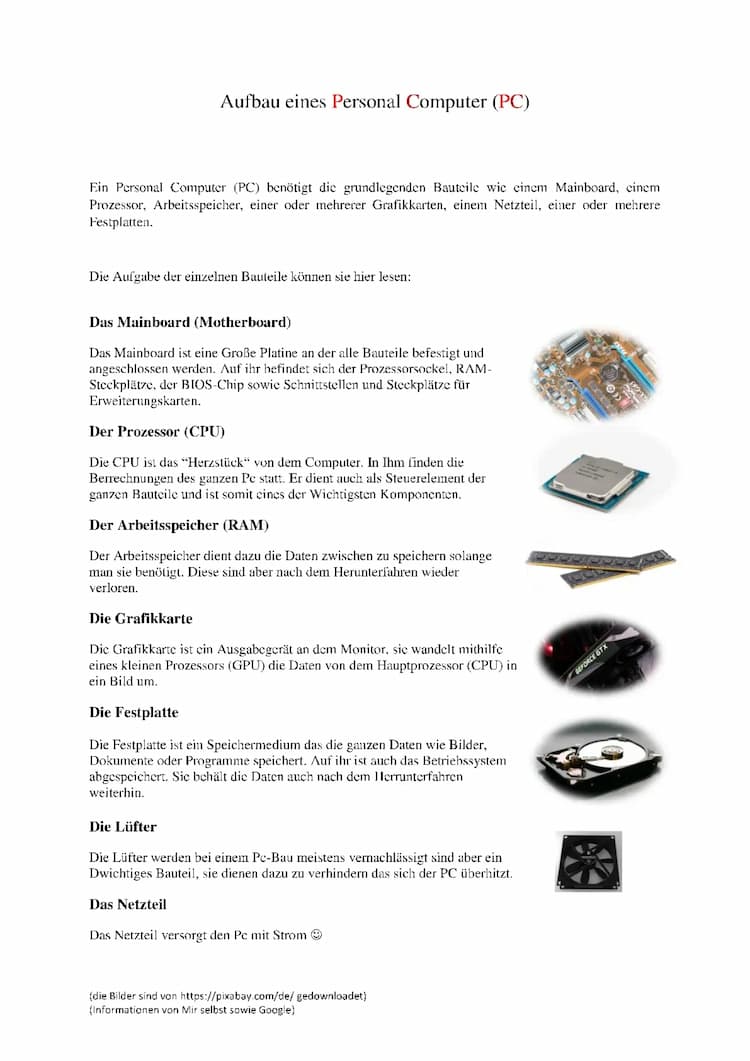 Know Aufbau eines Personal Computer (PC) thumbnail
