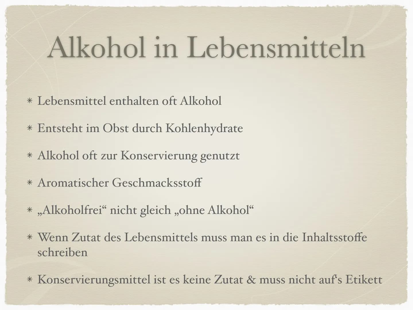 Alkohol
Wie schädigt Alkohol das ungeborene Baby?
Line, Mine, Nova, Eralina
IYI *1.1 Was sind Alkohole?
* 1.2 Eigenschaften der Alkohole
* 2