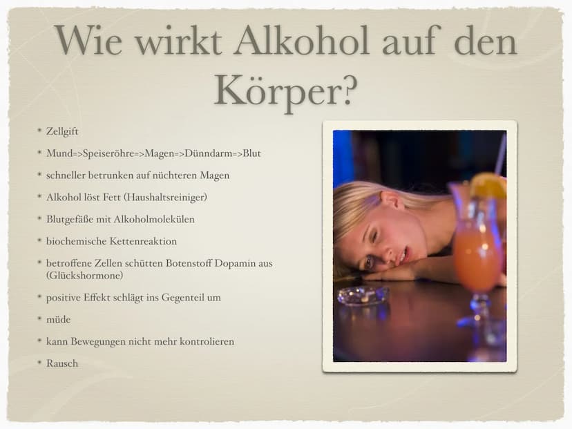 Alkohol
Wie schädigt Alkohol das ungeborene Baby?
Line, Mine, Nova, Eralina
IYI *1.1 Was sind Alkohole?
* 1.2 Eigenschaften der Alkohole
* 2