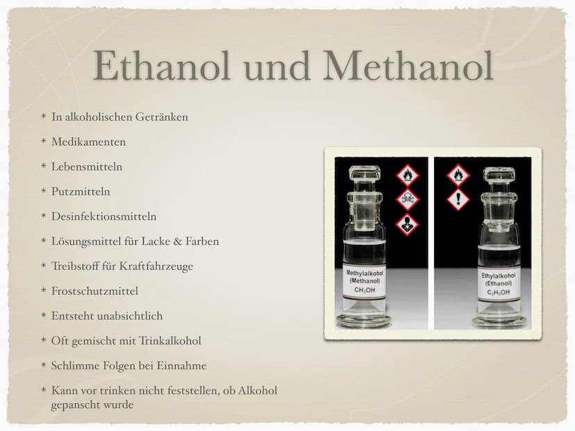 Alkohol
Wie schädigt Alkohol das ungeborene Baby?
Line, Mine, Nova, Eralina
IYI *1.1 Was sind Alkohole?
* 1.2 Eigenschaften der Alkohole
* 2