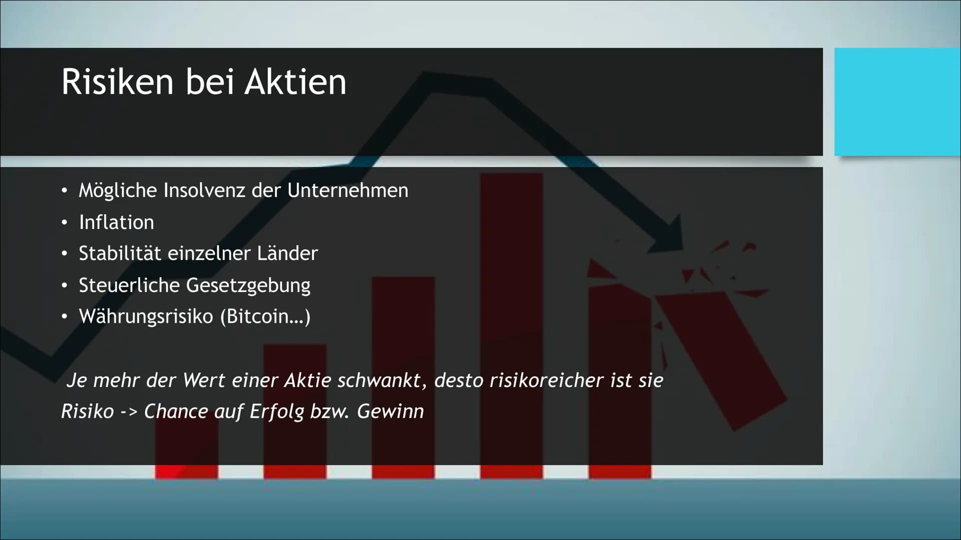 h
Aktien
800
09:00 10:05 11:10 12:15 Inhaltsverzeichnis
Was sind
Aktien?
Wie
funktionieren
Aktien?
Risiken bei
Aktien
Wo werden
Aktien
gehan