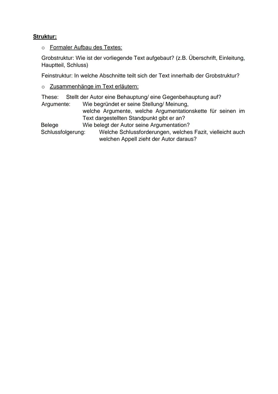 Die strukturierte Textwiedergabe entsteht auf zwei Ebenen und soll einerseits den
Inhalt des gelesenen Textes zusammenfassen und andererseit