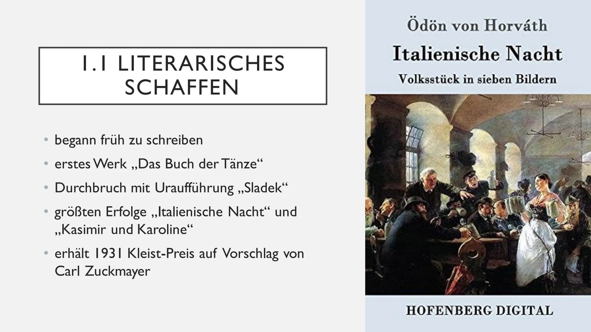 JUGEND OHNE GOTT
Ödön von Horváth GLIEDERUNG
1. Biografie Ödön von Horváth
I.I literarisches Schaffen
2. Beweggründe hinter ,,Jugend ohne Go