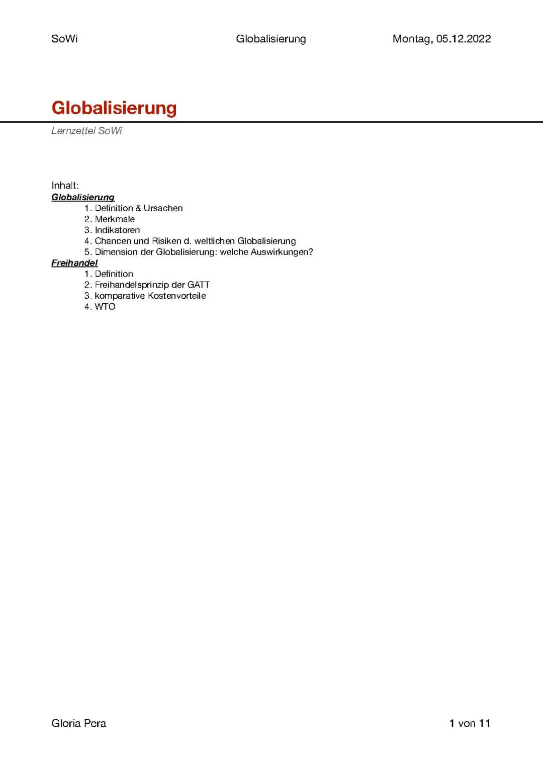 Ursachen der Globalisierung einfach erklärt: Mindmap und wichtige Infos