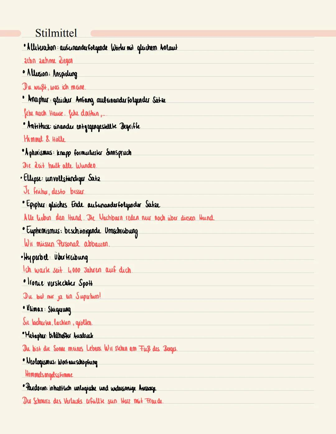 Stilmittel

•Alliteration: aufeinander folgende Wörter mit gleichem Anlaut
zehn zahme diegen
• Allusion: Anspielung
Du wußt, was ich meine..