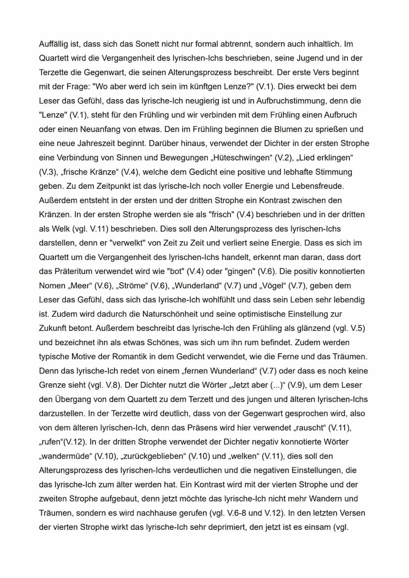 Der verspätete Wanderer - Joseph von Eichendorff
1. Interpretieren Sie Joseph von Eichendorffs Gedicht ,,Der verspätete Wanderer"
unter beso