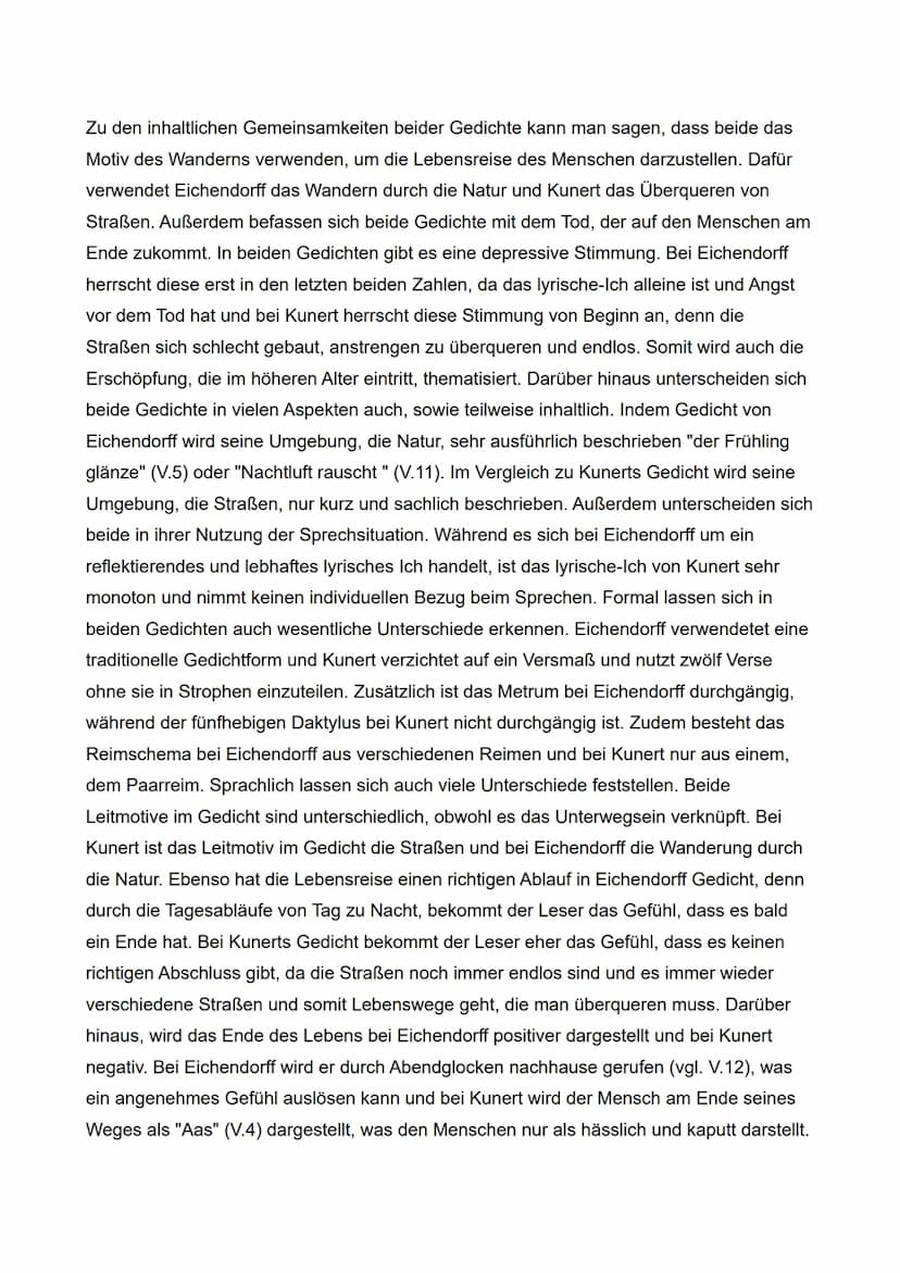 Der verspätete Wanderer - Joseph von Eichendorff
1. Interpretieren Sie Joseph von Eichendorffs Gedicht ,,Der verspätete Wanderer"
unter beso